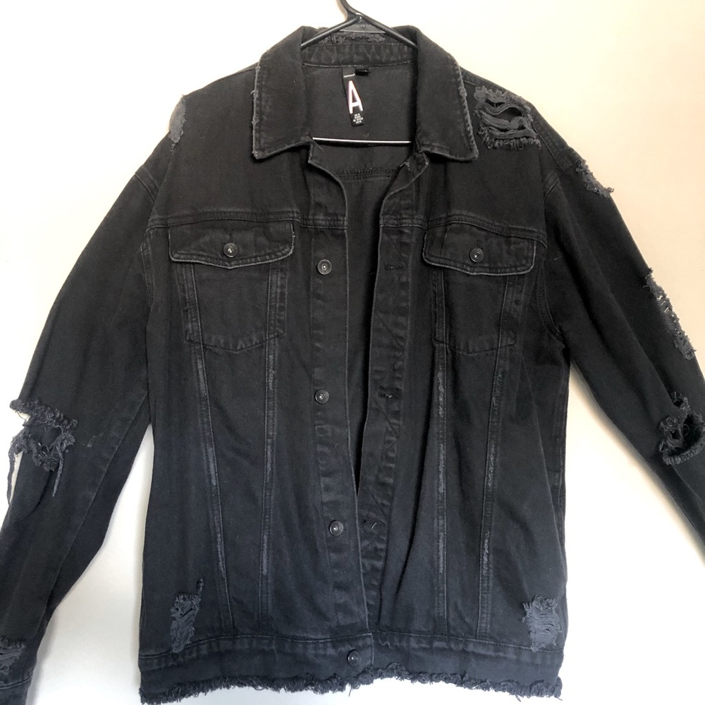 Topman distressed jean jacket